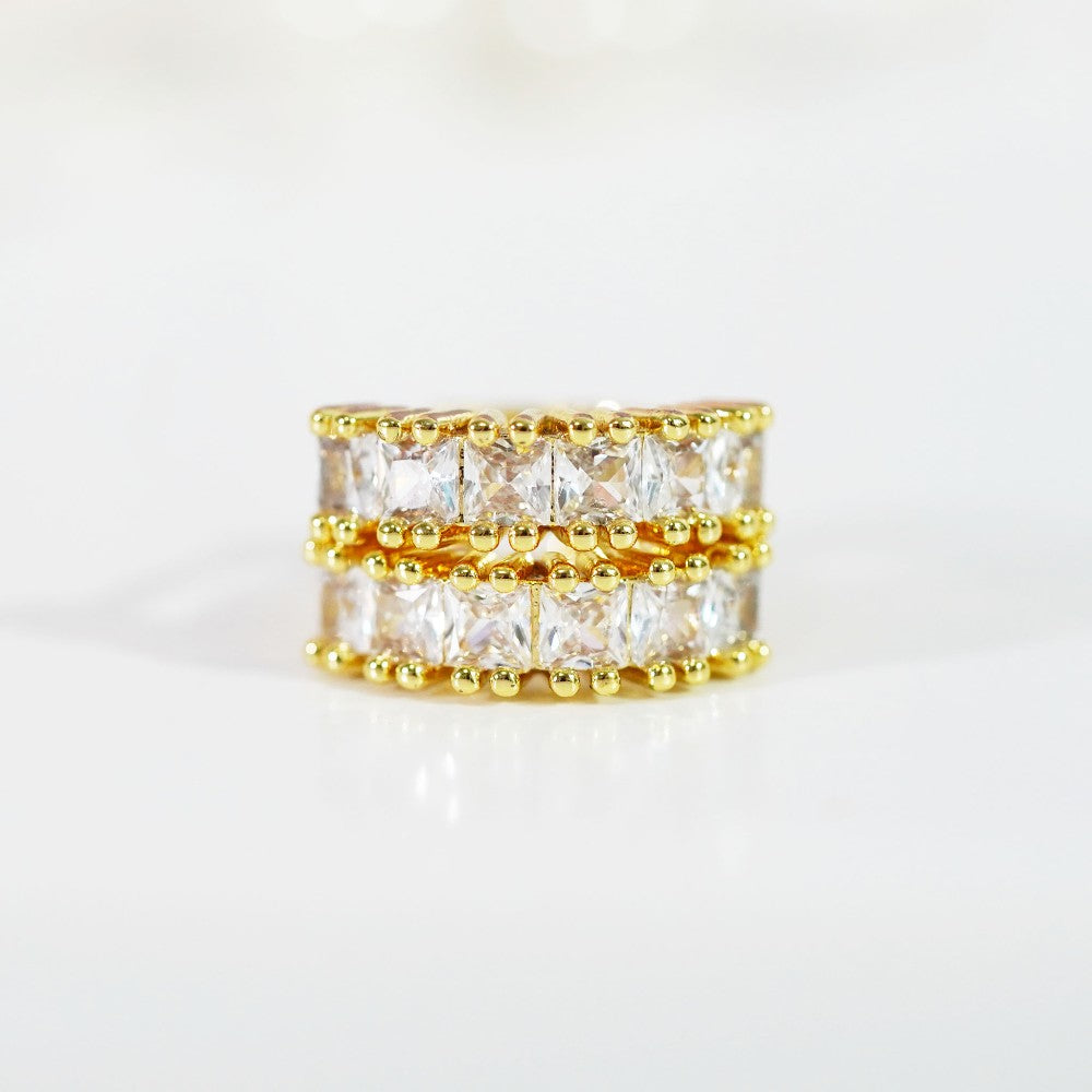 Brenda Gold Baguette Earrings|1336