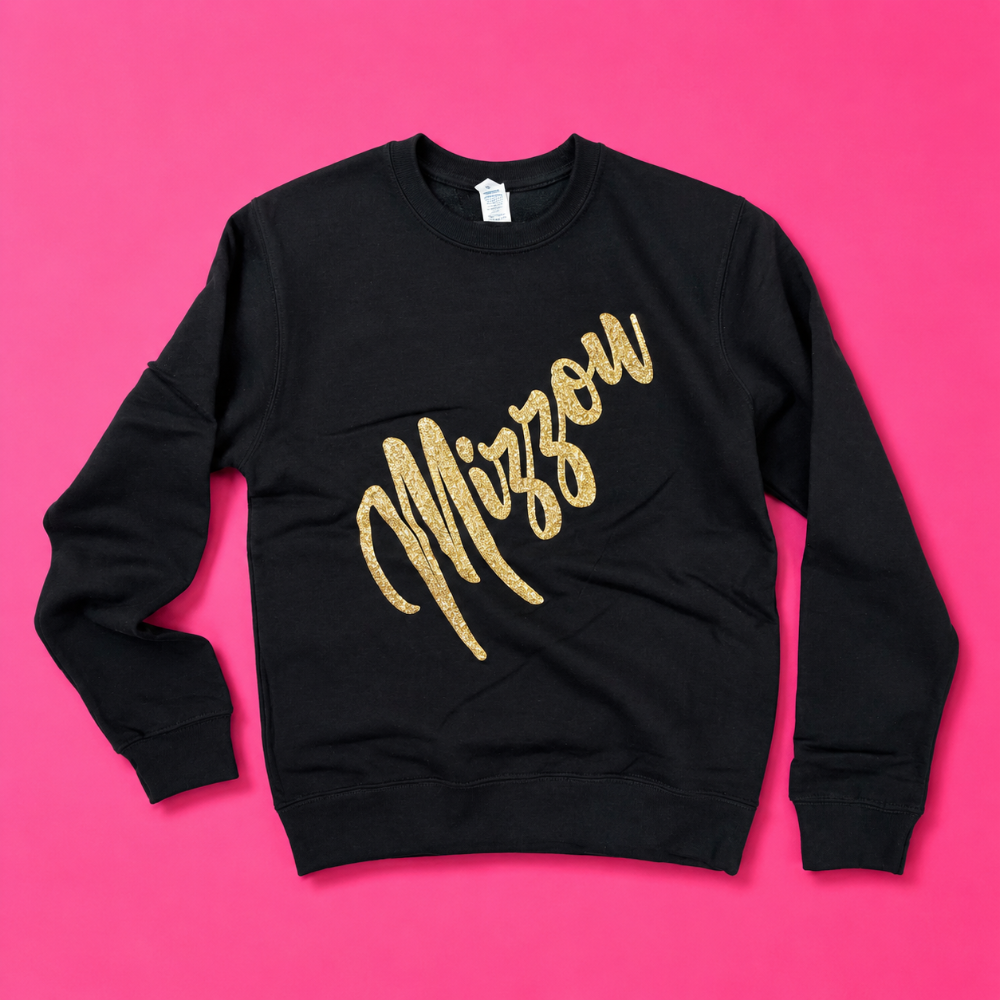 Mizzou Glitter Puff Crew|7977
