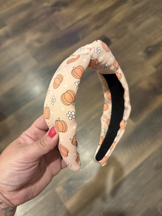 Headband - Pumpkin + Daisies|1822