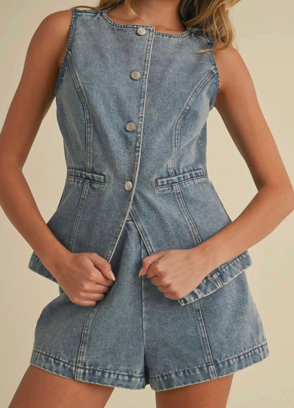 Distressed Denim Set|1