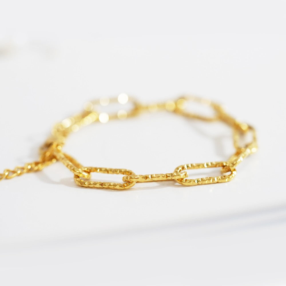 Moderno Textured Paperclip Bracelet|1312