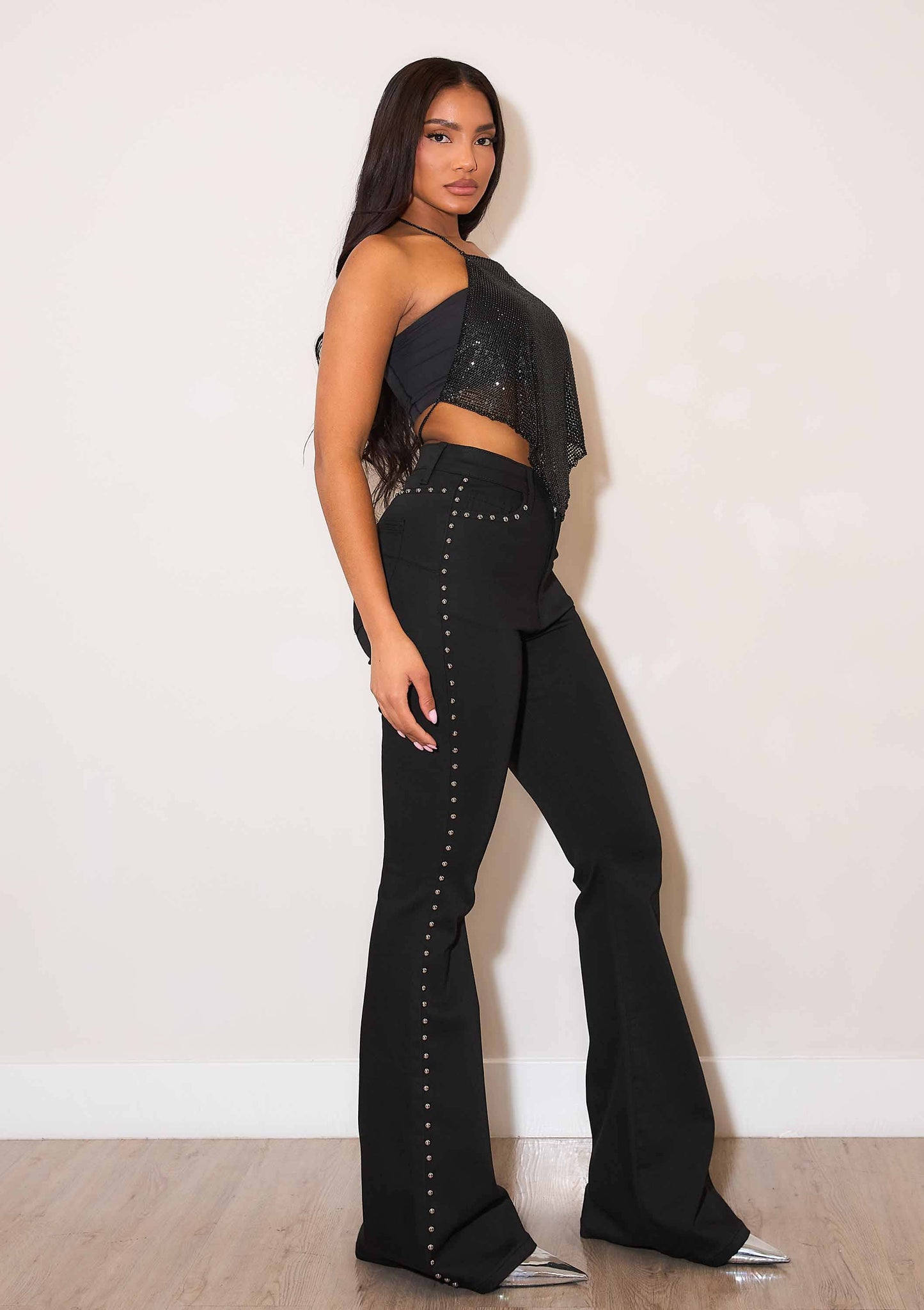 Miley Flare Jeans With Studs