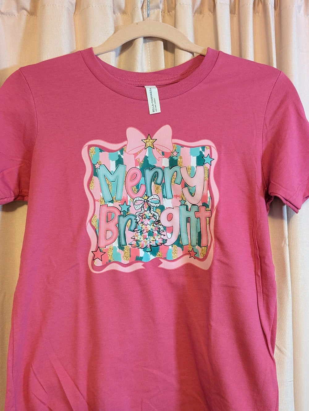 Merry & Bright Chic Kids Christmas Tee|2241