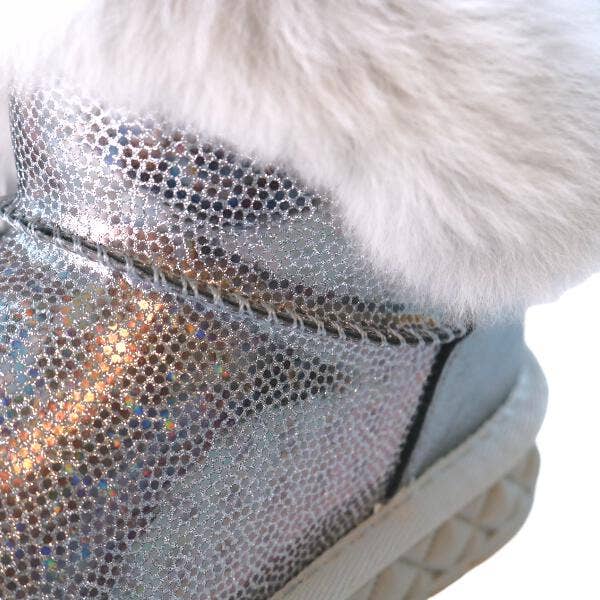 Fur Trim Glitter Boot