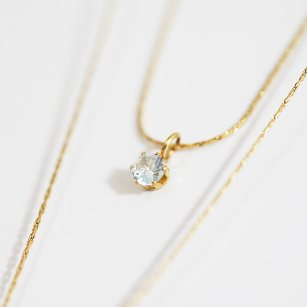 Moderno Solitaire and Heart Necklace|1344