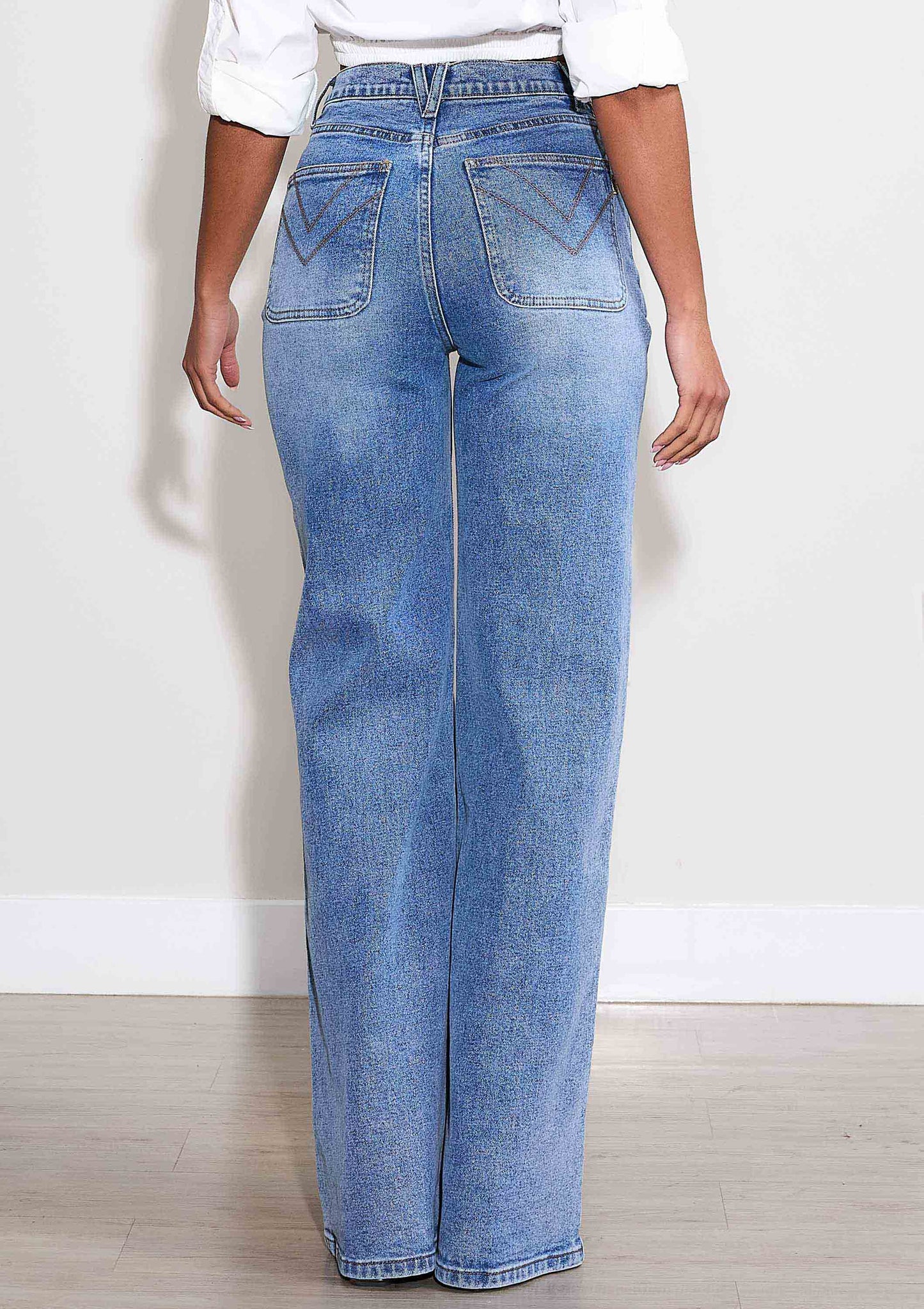 Meg Wide Leg Rigid W/ Comfort Stretch Denim