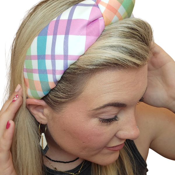 Spring Plaid Headband by Knotty Noggins|5706