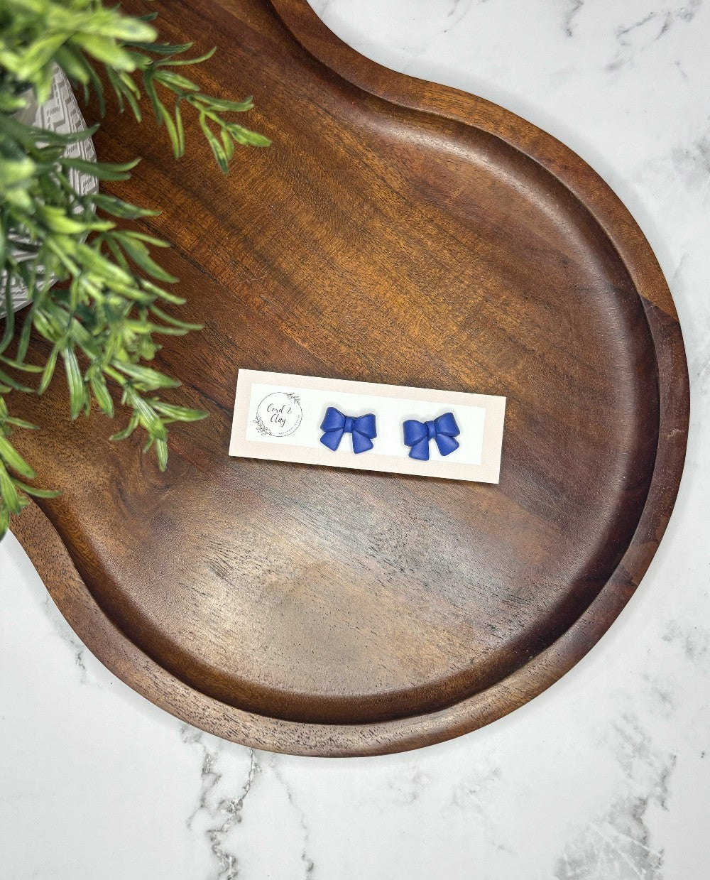 Blue Bow Studs NF|7943