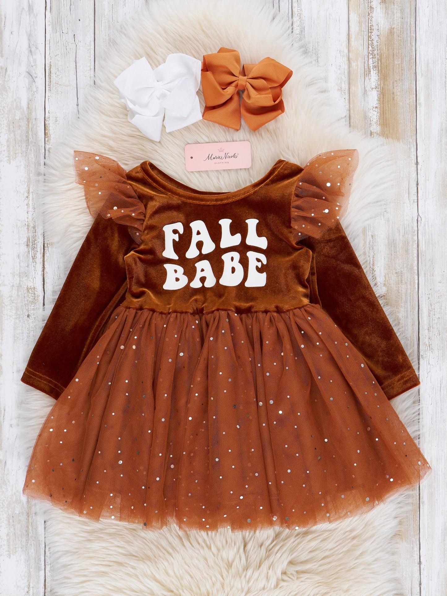 "Fall Babe" Velvet Tulle Dress