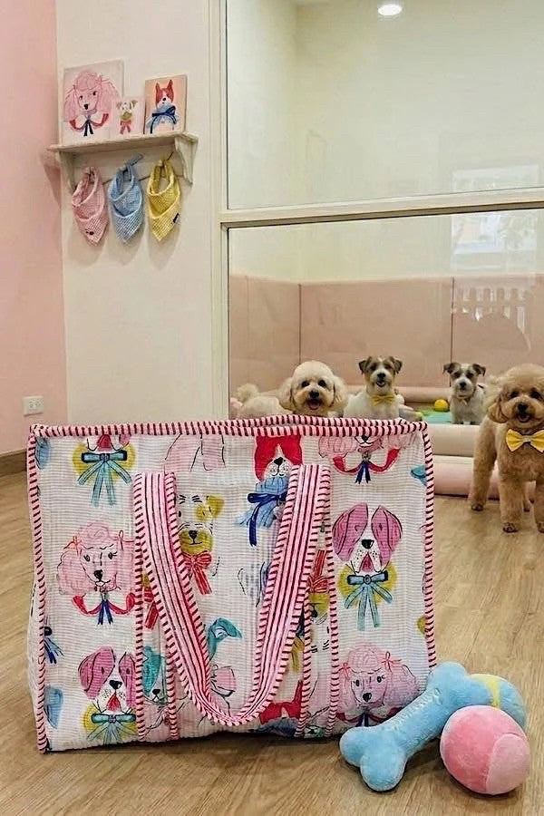 Pups In Bows Tote|7800