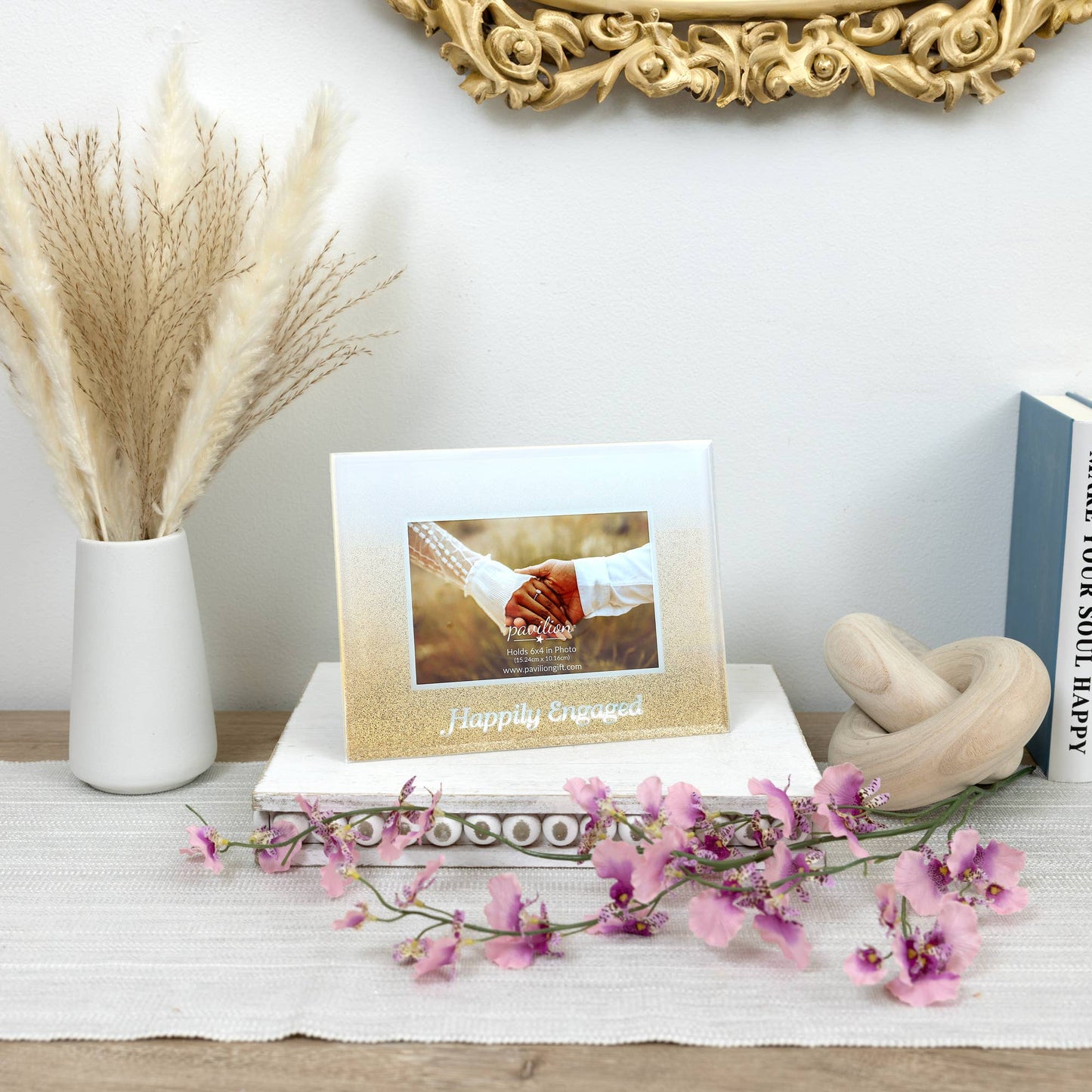 Happily Engaged - 8.75" x 6.75" Frame (Holds 6" x 4" Photo)
