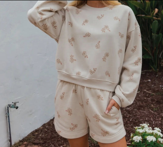 Oat Floral Fleece Set|739