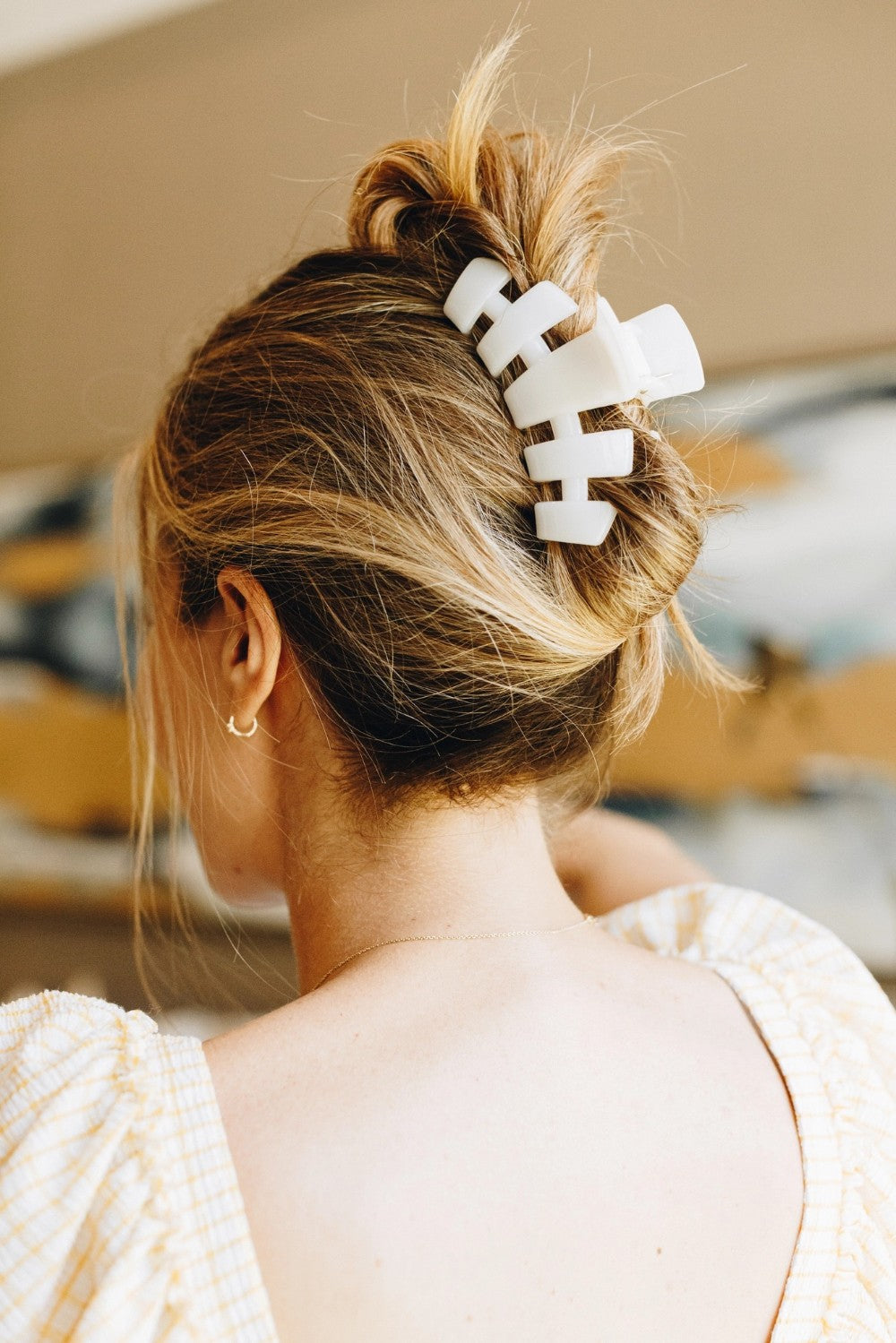 Classic Hair Clip | Large | Coconut White|4707