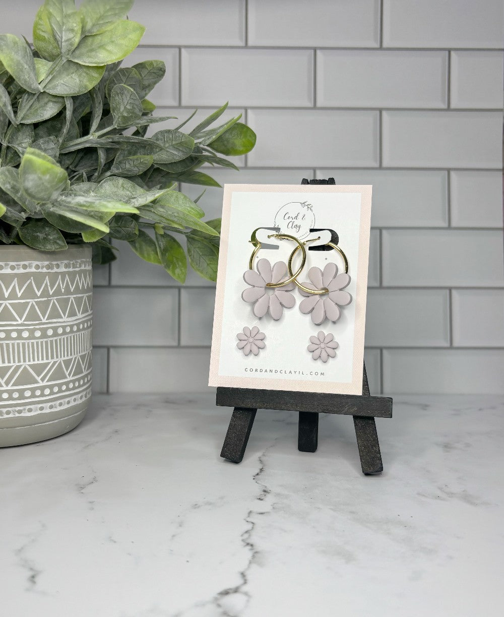MOMMY & ME Purple Flower Earring Set - NF|7605