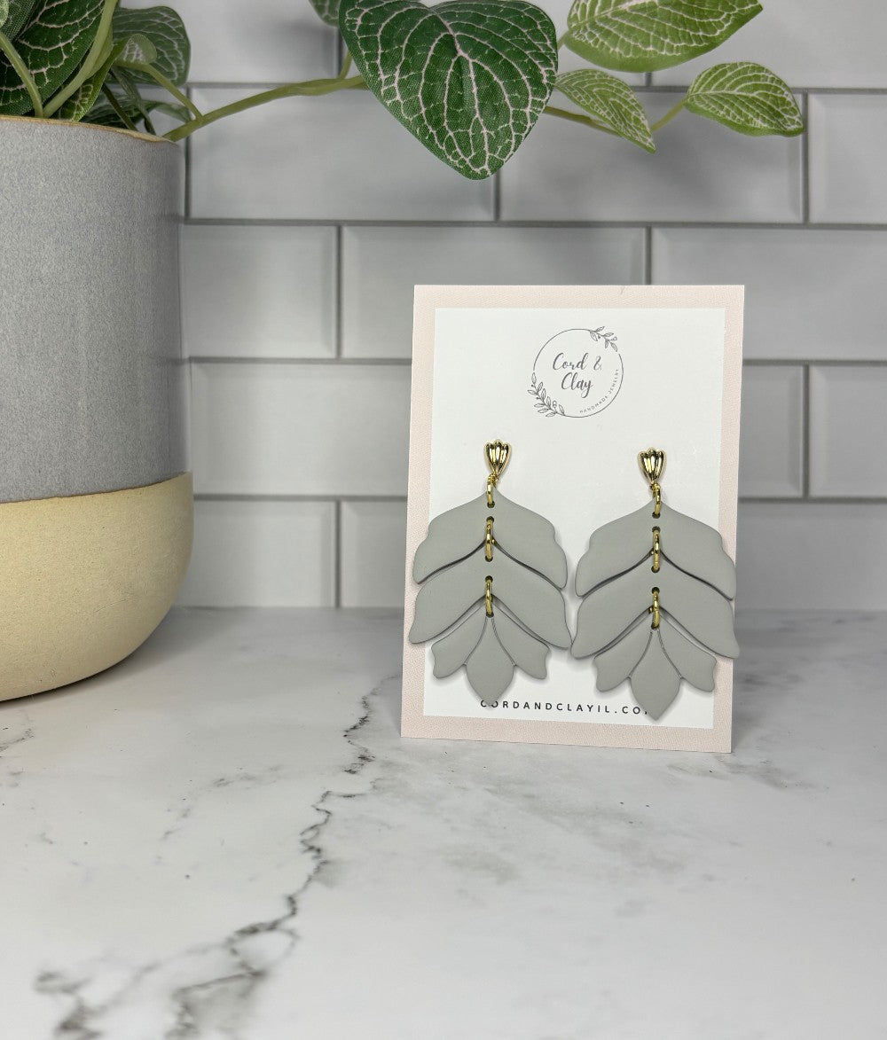 Sage Green Botanical Dangles|1584