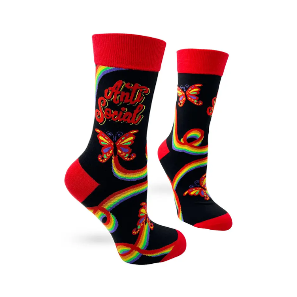 Antisocial Butterfly Socks|5658