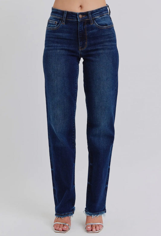 Judy Blue Mid Rise Straight Leg Jeans|1849