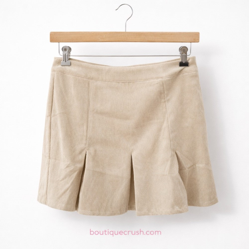 Tan Corduroy Skirt|6098