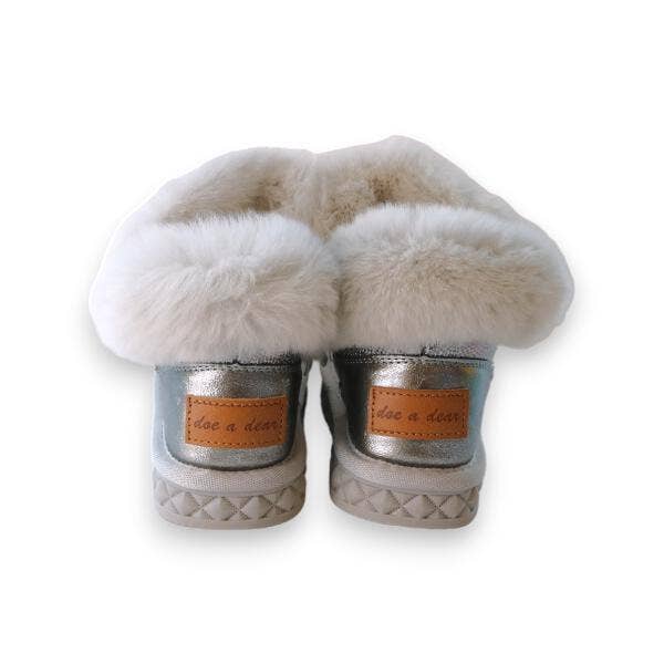 Fur Trim Glitter Boot