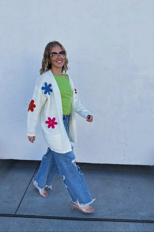 Harmony Flower Knit Cardigan|920