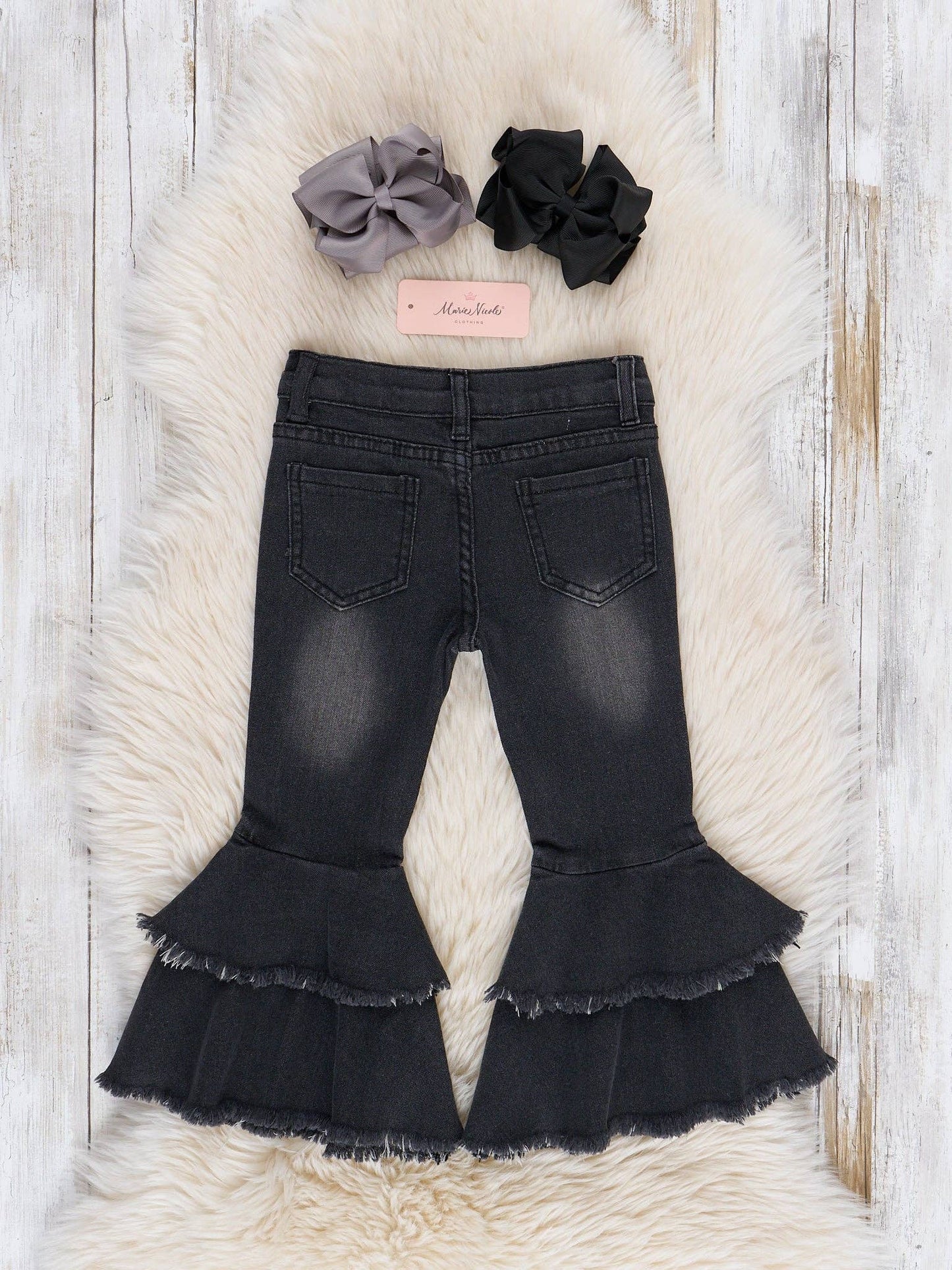 Black Denim Bell Bottoms