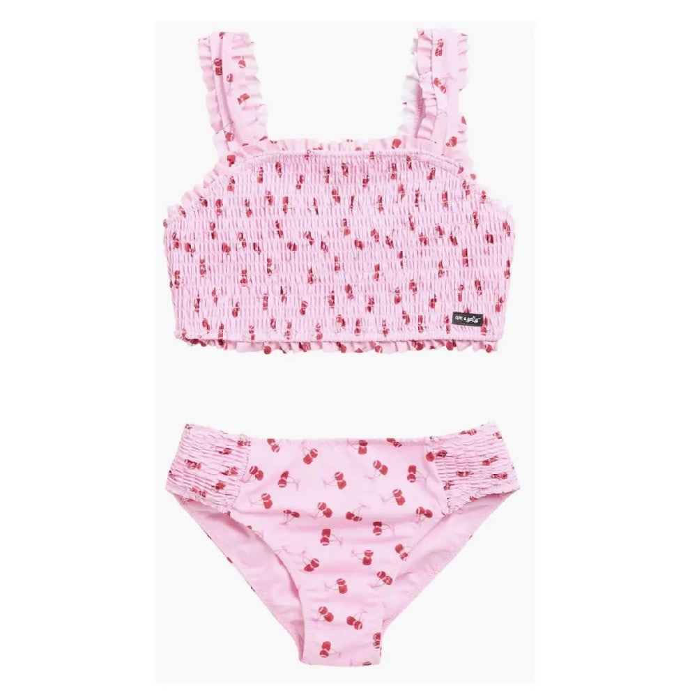 Tween Ruffle Smocked Two-Piece Swimsuit|7647