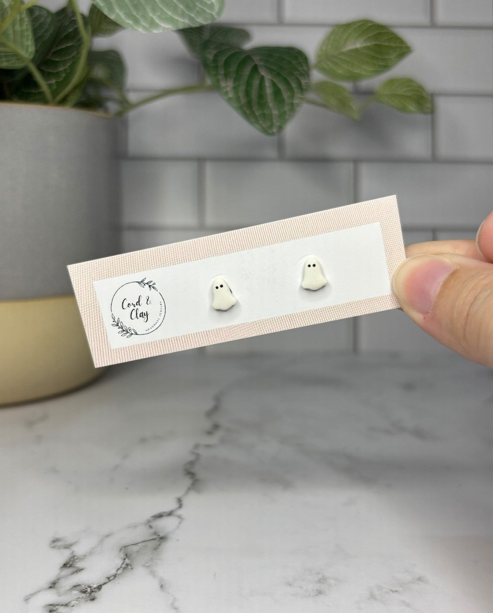 Tiny Ghost Studs|1610