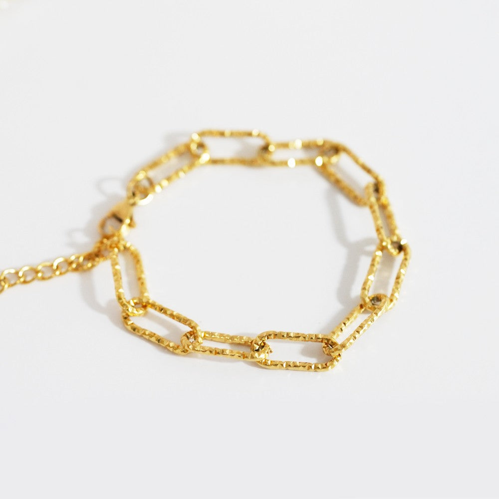 Moderno Textured Paperclip Bracelet|1313