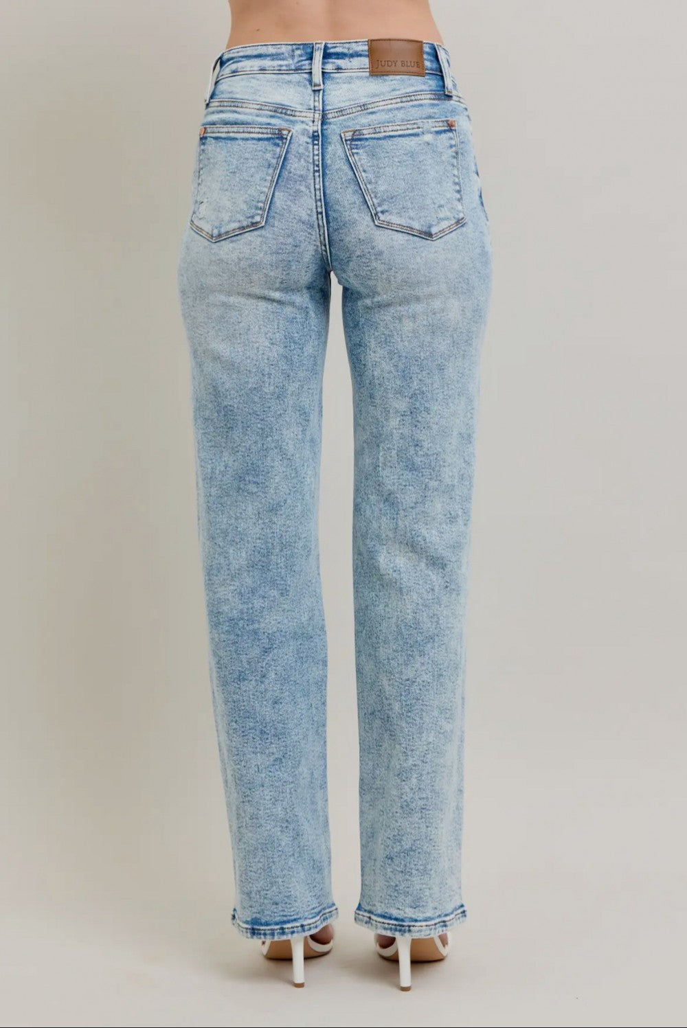 Mineral Wash High Waisted Distressed 90's Straight|948