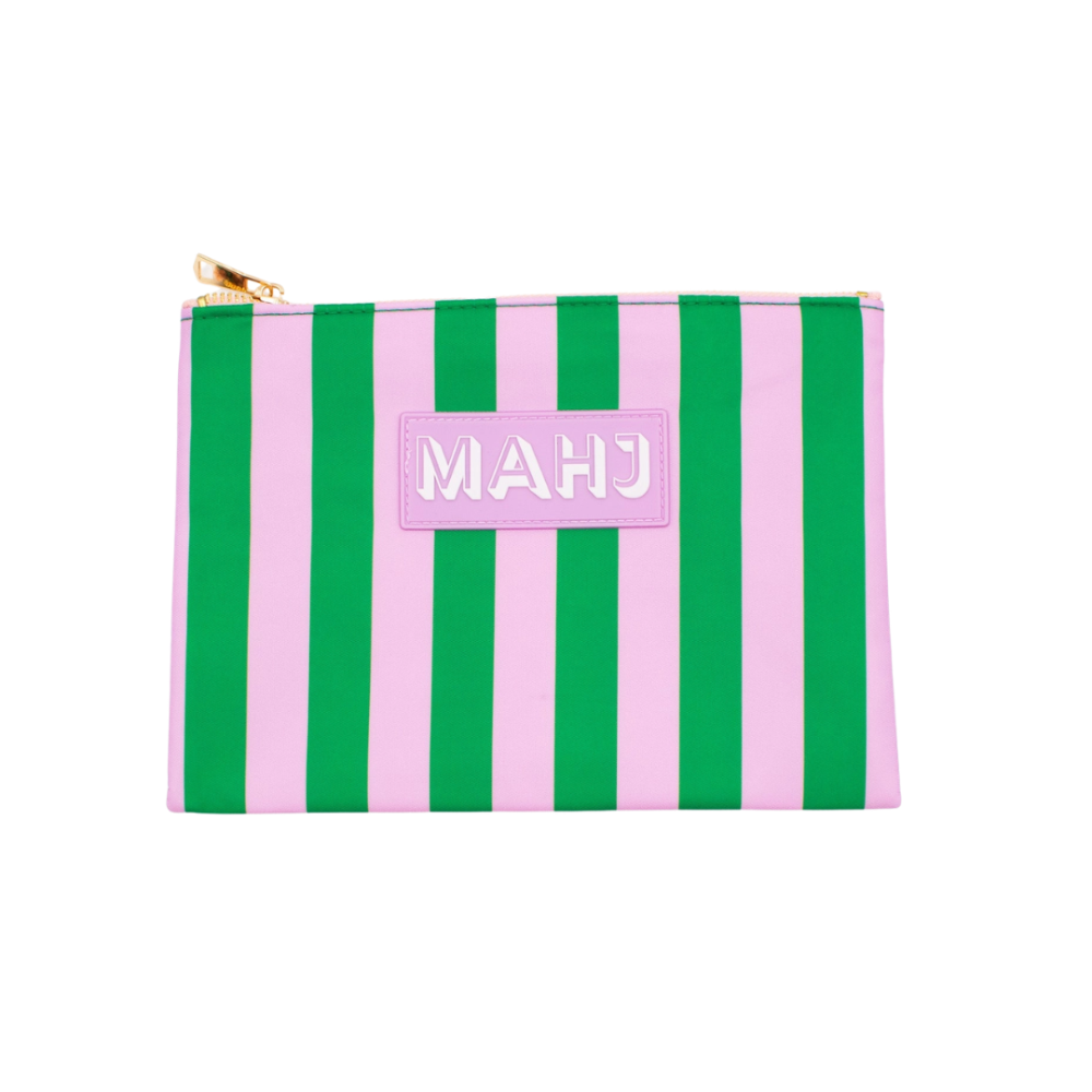 Premium Mahjong Card & Accessory Bag | Purple & Green|8265