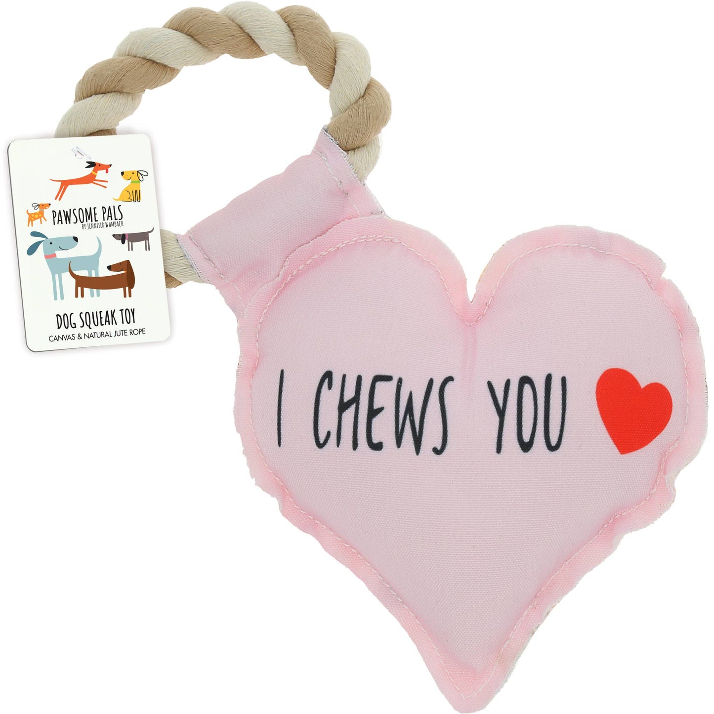 I Chews You - Canvas Dog Toy on a Rope