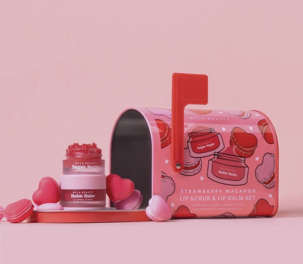 Strawberry Macaron Lip Care Set|4881