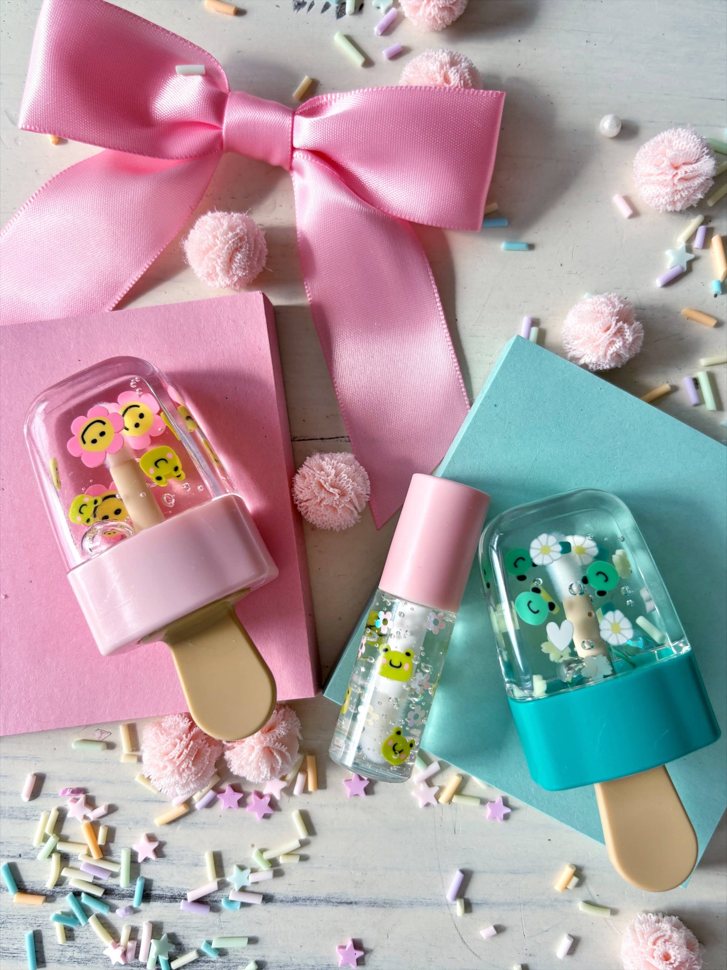 Floral Frog Popsicle Lip Gloss