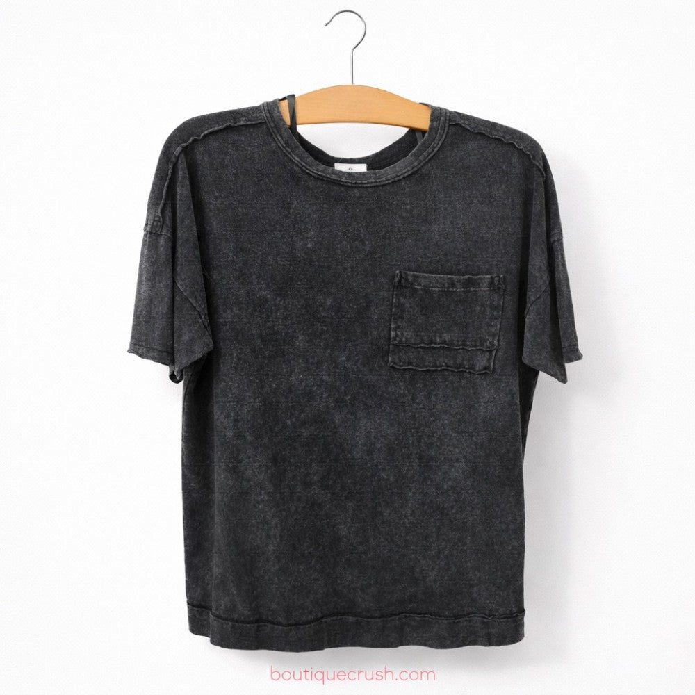 Mineral Washed T-Shirt Dress|6102