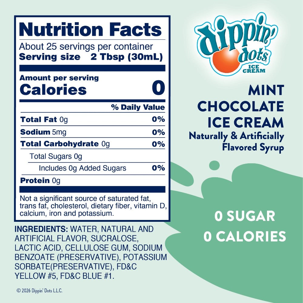 Dippin' Dots® Mint Chocolate Ice Cream Syrup|8514