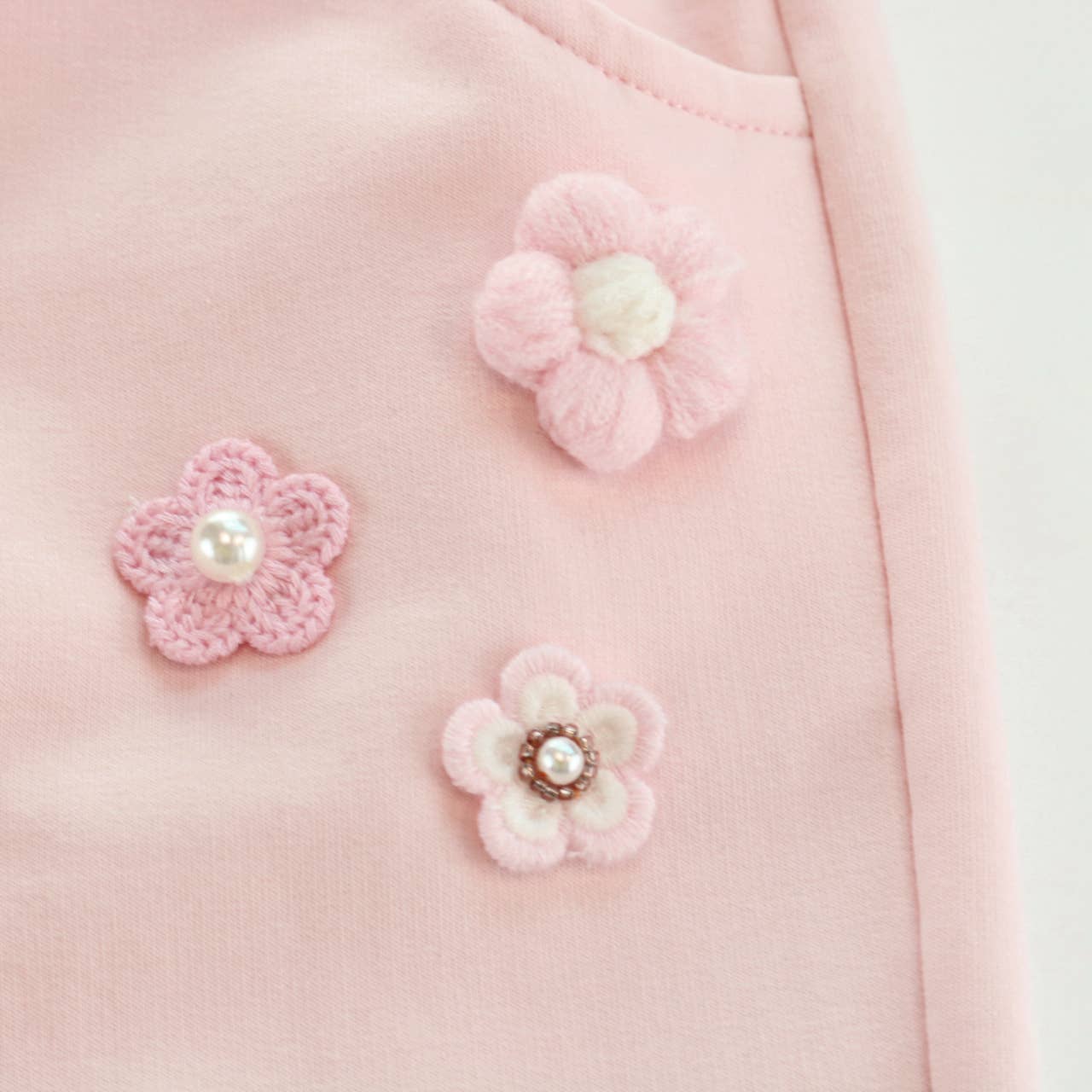 Floral Applique Trumpet Pants