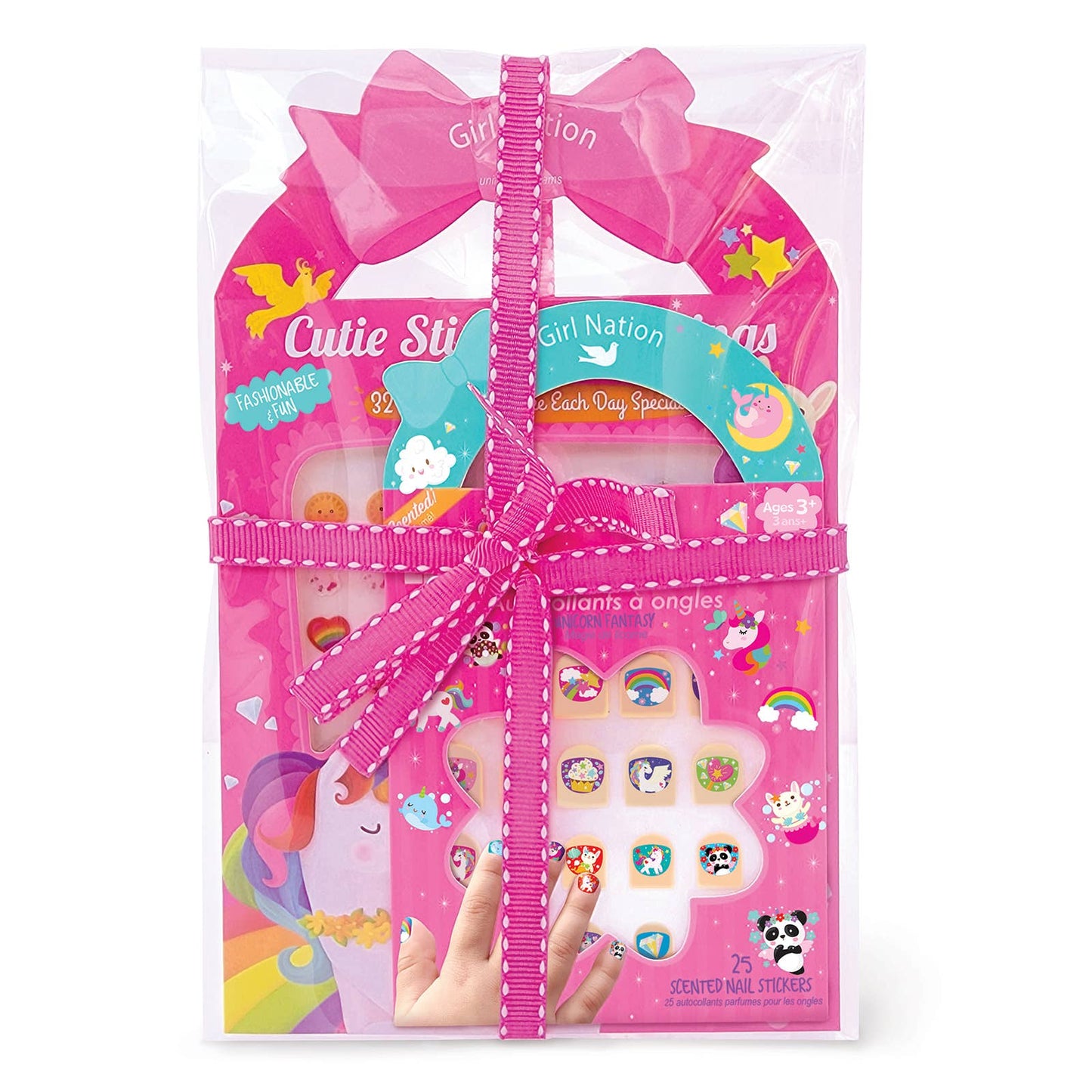 Cutie Stick-On Earring and Nail Sticker Gift Set- Unicorn