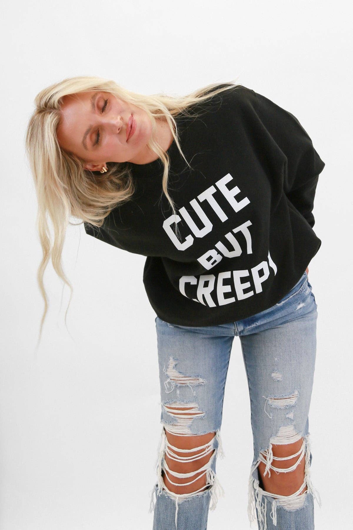 Cute But Creepy Puff Oversized Sweatshirt