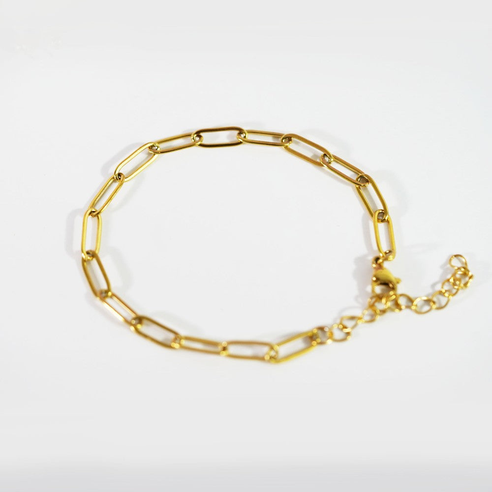 The Vault - Paperclip Bracelet Gold|1303
