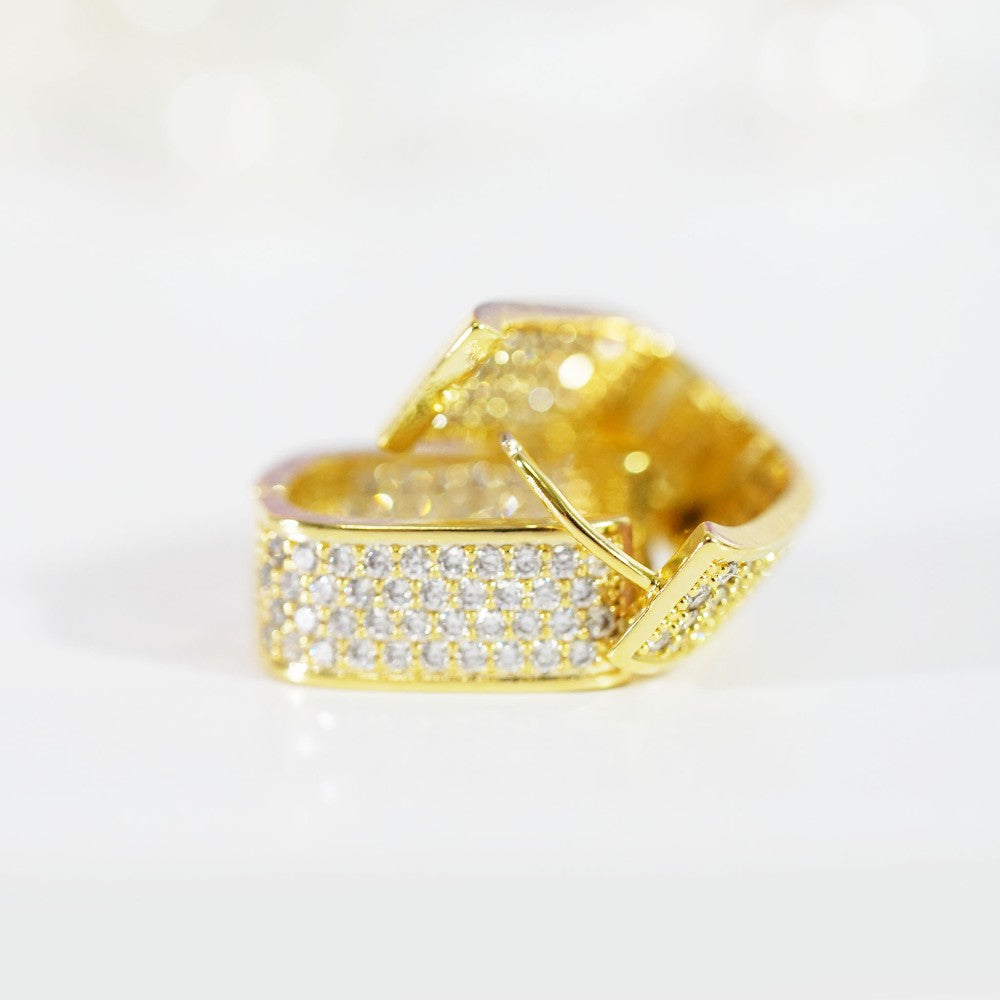 Jill Pave Square Earrings|1334