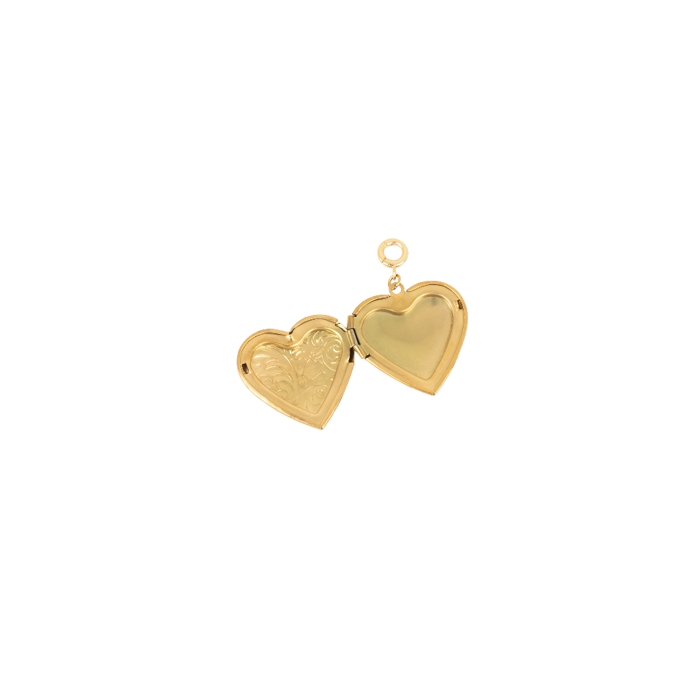 Heart Locket Charm - Gold|1410