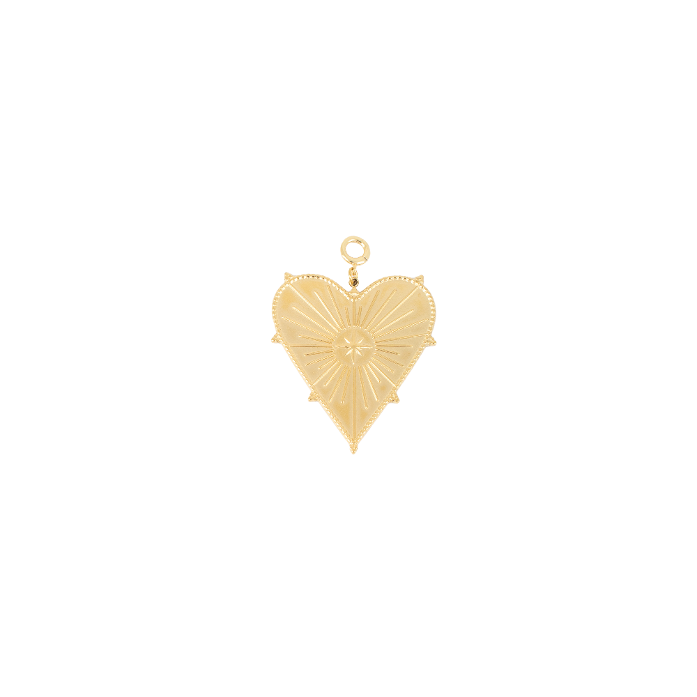 Statement Heart Charm - Gold|1413