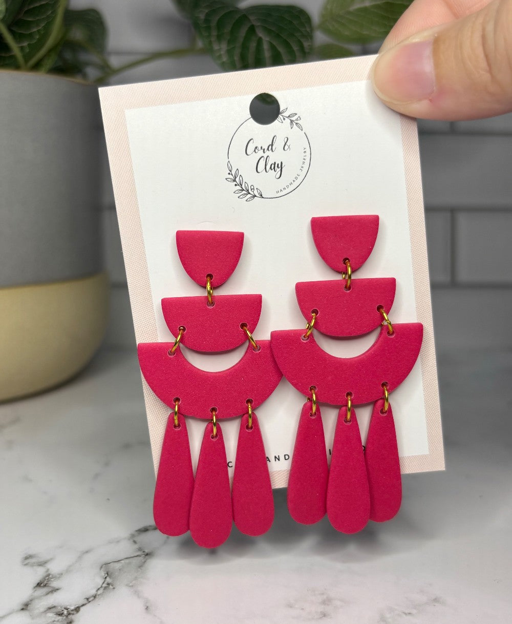 Raspberry Rhythm Dangles|1599
