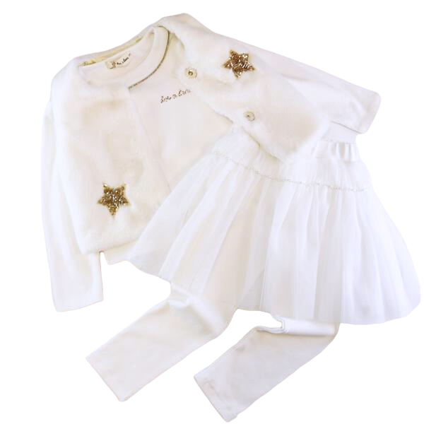 Sequin Star Furry Vest