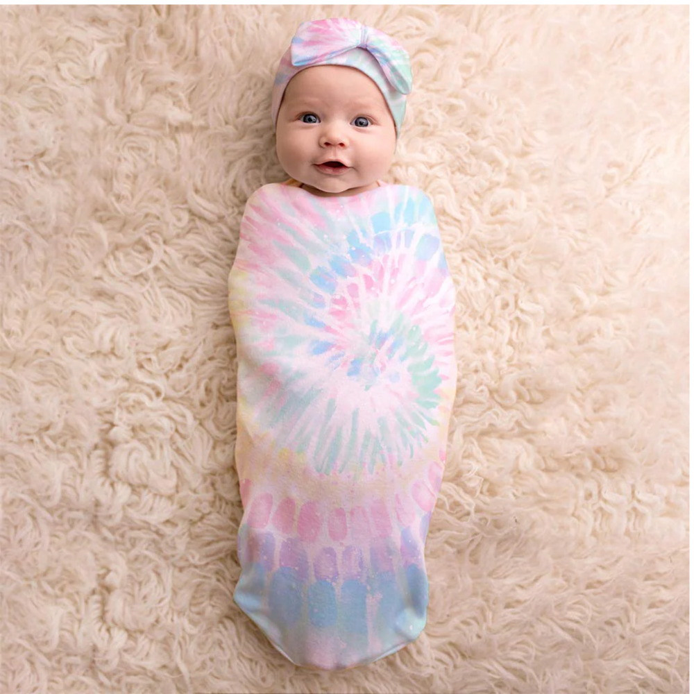 Cutie Cocoon & Hat Set - Rainbow Tie Dye|2034