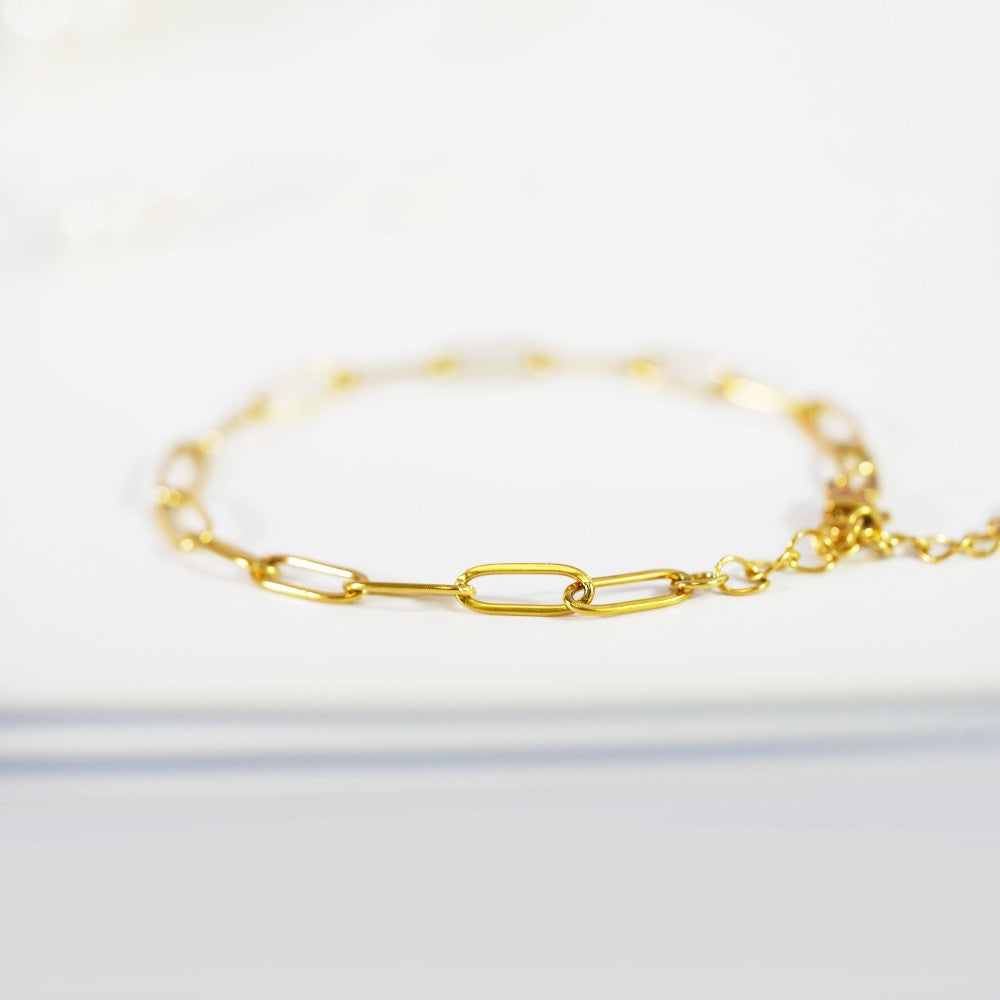 The Vault - Paperclip Bracelet Gold|1302