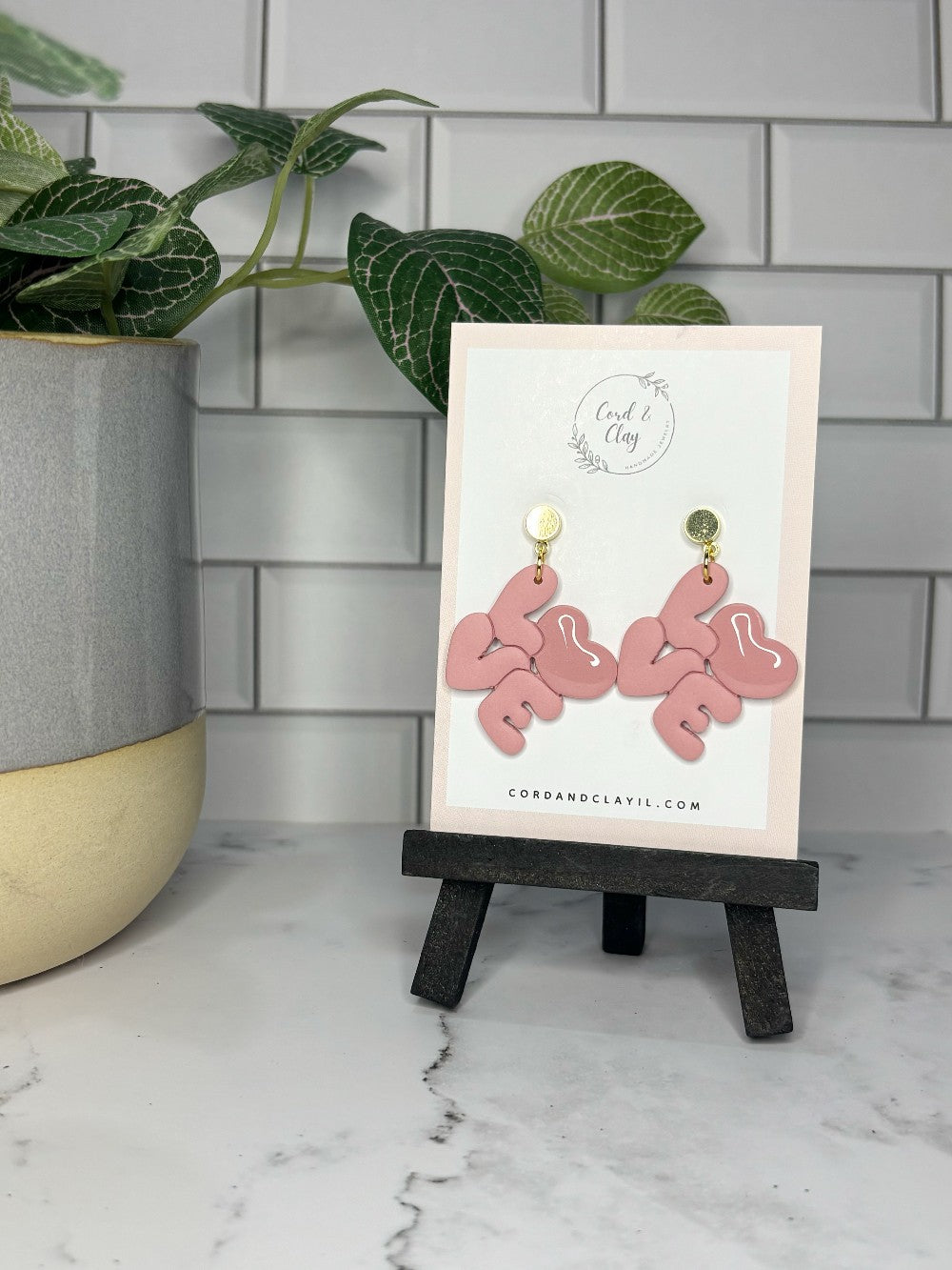 French Pink Bubbly Love Dangles|5211