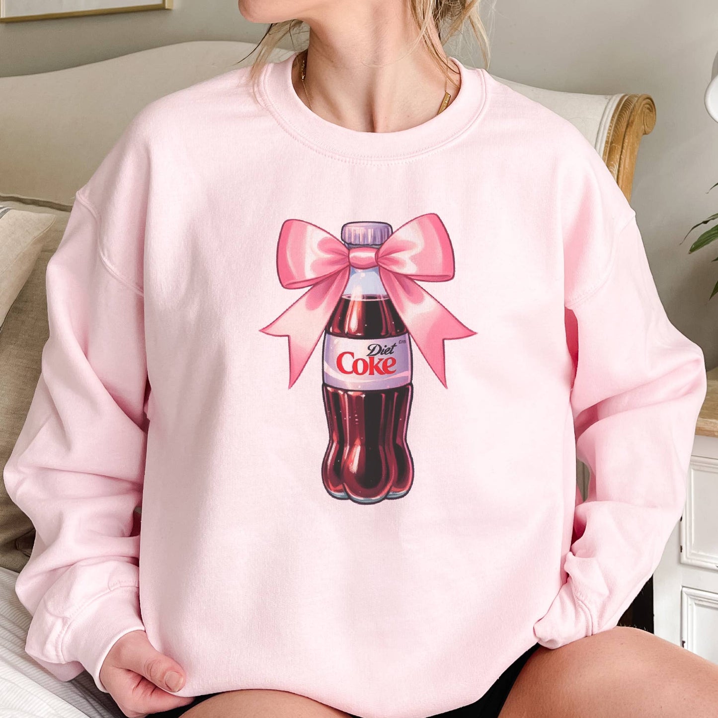 Diet Coke Pink Bow Crew