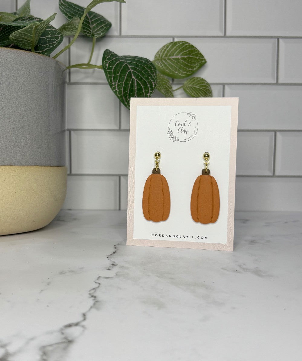 Long Pumpkin Dangles|1520