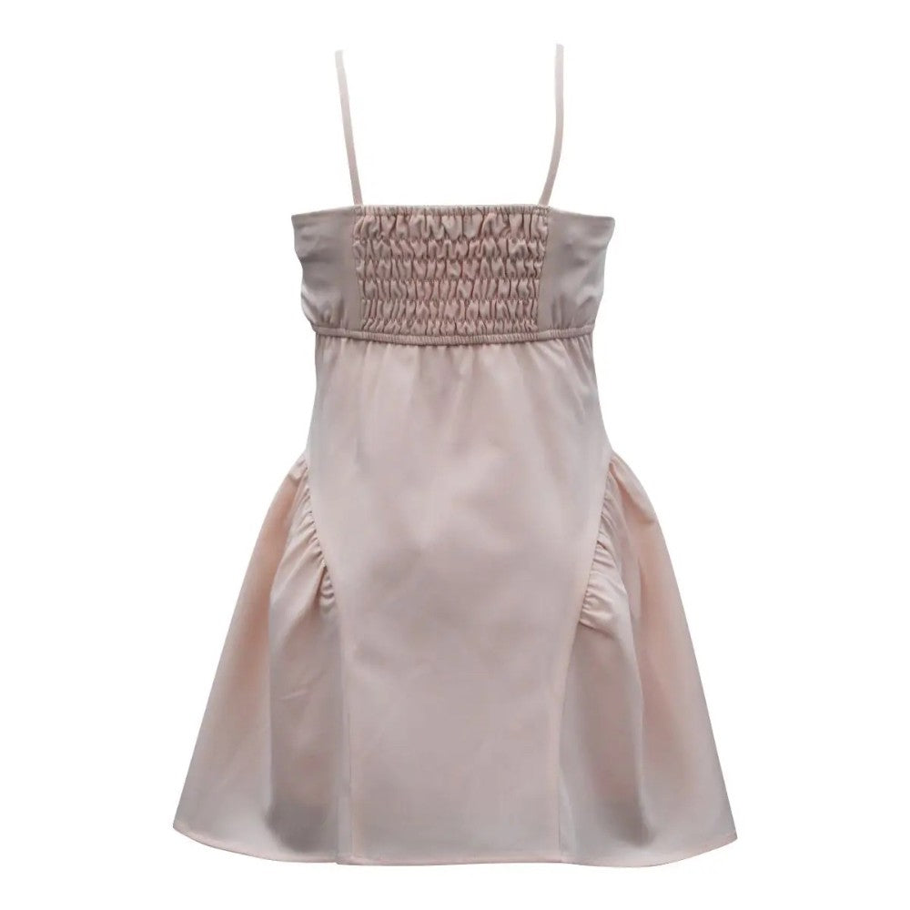 Tween Side Shirred Bow Front Dress|7649